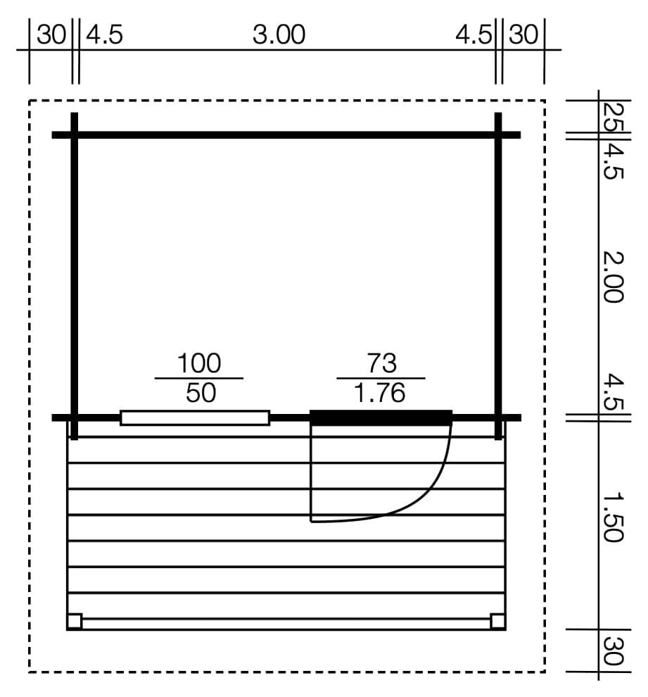 Polo Gartenhäuser Gartenhaus Narvik Terrasse 7