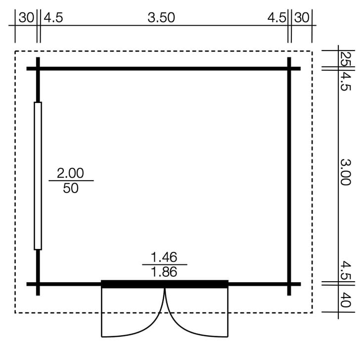 Polo Gartenhäuser Gartenhaus Göteborg II Pultdach 3