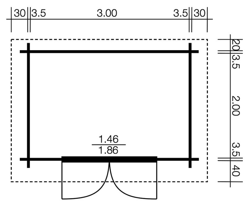 Polo Gartenhäuser Gartenhaus Helsinki I Pultdach 3