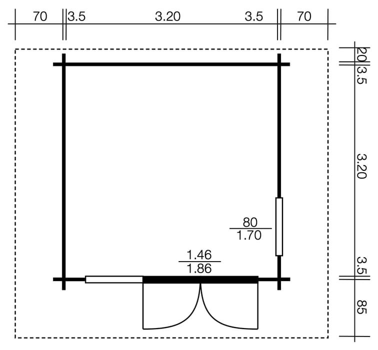 Polo Gartenhäuser Gartenhaus Malmö Pultdach 5