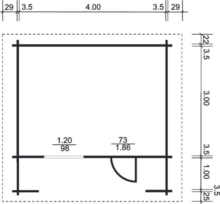 Polo Gartenhäuser Gartenhaus Stockholm I Terrasse 3