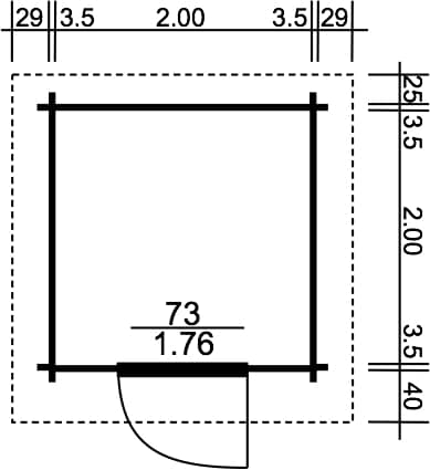 Polo Gartenhäuser Gerätehaus Oslo I Pultdach 5