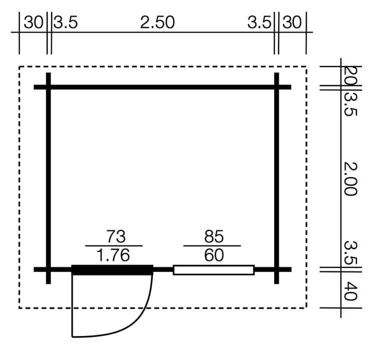 Polo Gartenhäuser Gerätehaus Oslo II Pultdach 7