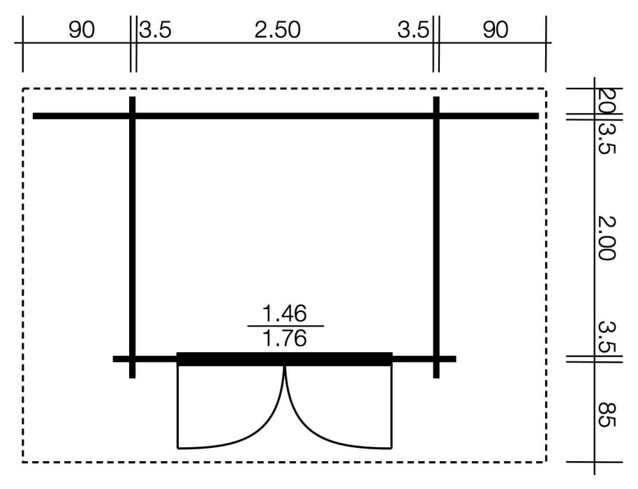 Polo Gartenhäuser Gerätehaus Oslo II Schleppdach 5