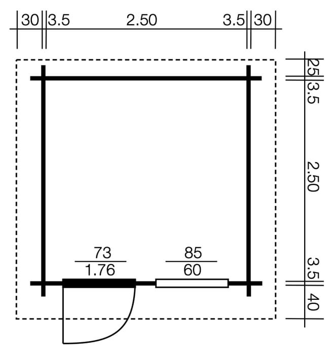 Polo Gartenhäuser Gerätehaus Oslo III Pultdach 5