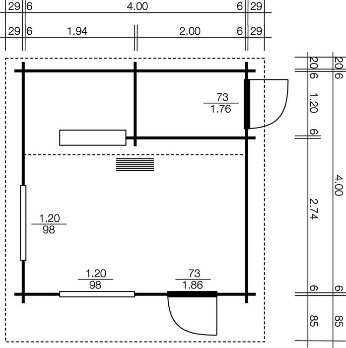 Polo Gartenhäuser Kleingartenhaus Stockholm II Schlafboden 7