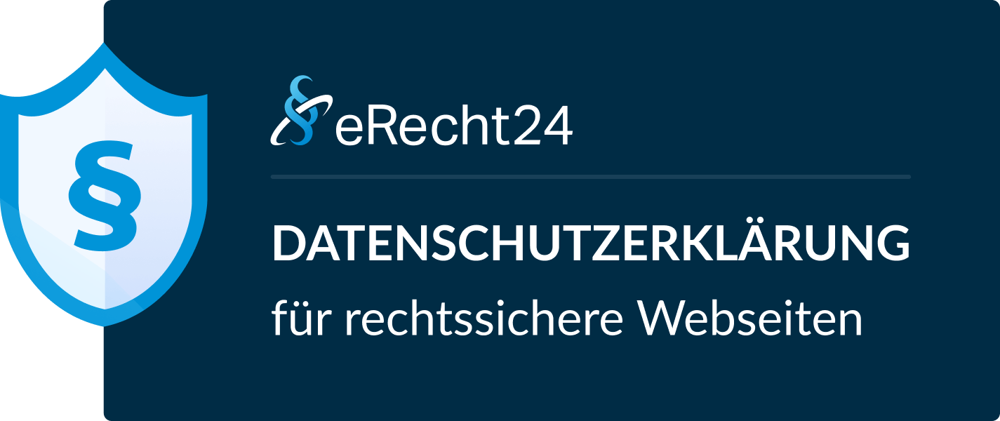 Siegel von eRecht24 Impressum für rechtssichere Webseiten